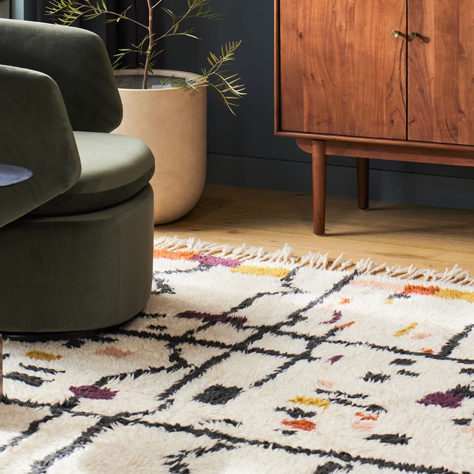 Zigzag Sketch Rug West Elm UK